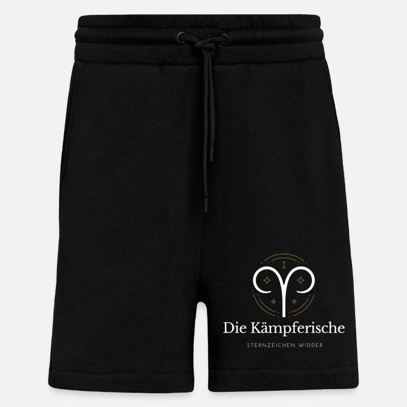 Widder Sternzeichen Logo Widder - Shorts - made by SPREAD - SOLID BLACK