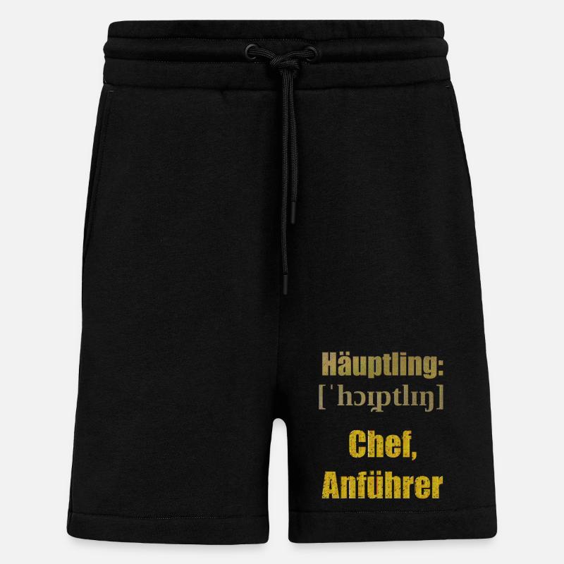 häuptling chef - Shorts - made by SPREAD - SOLID BLACK