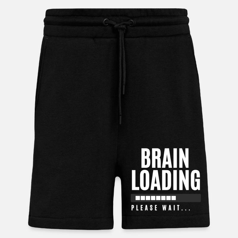 Brain Loading Please Wait - Shorts - made by SPREAD - SOLID BLACK