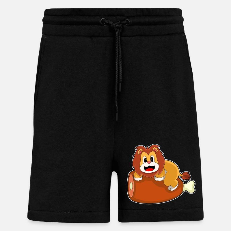 Viande de lion - Short bio décontracté fabriqué en UE - SOLID BLACK