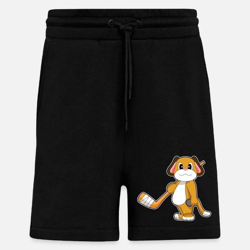 Hund Eishockey Eishockeyschläger - Shorts - made by SPREAD - SOLID BLACK