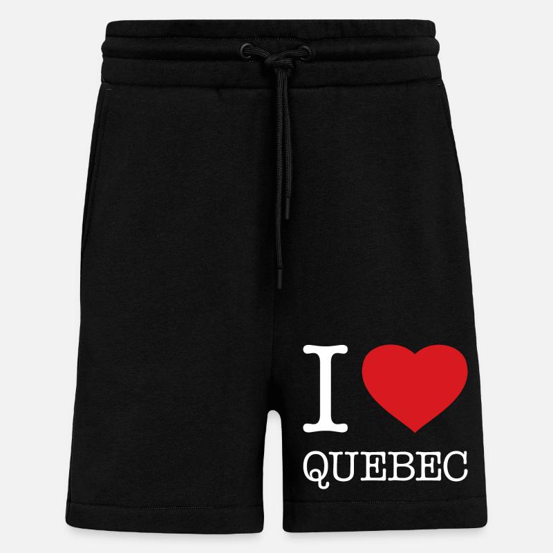 J’ADORE LE QUÉBEC - Short bio décontracté fabriqué en UE - SOLID BLACK