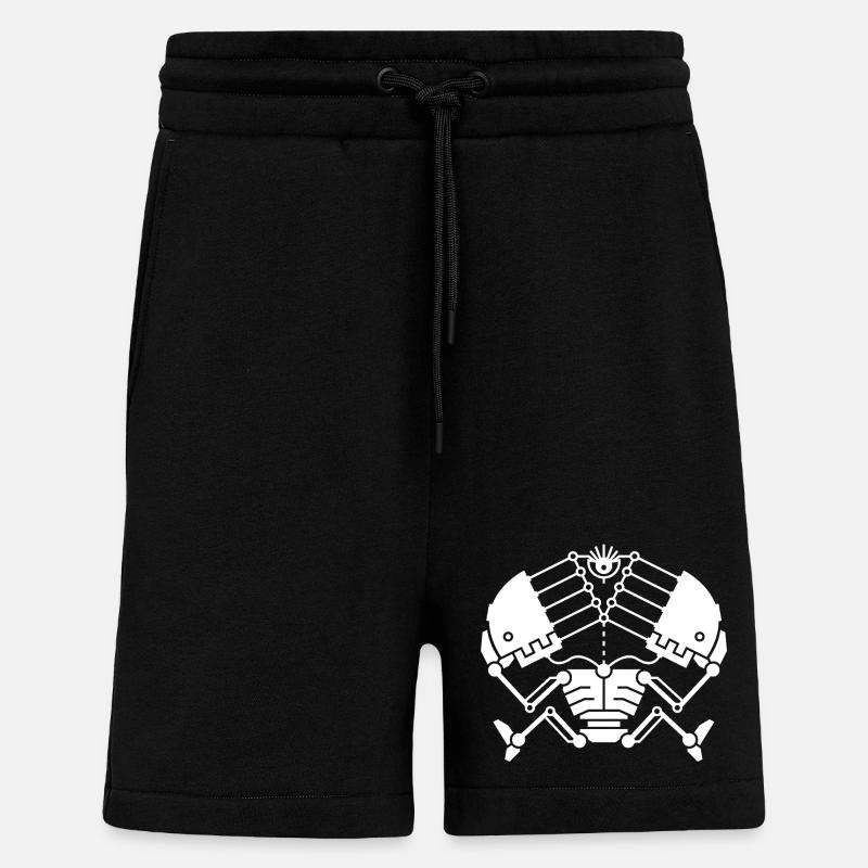 3rd Eye Robotics - white version - Shorts - made by SPREAD - SOLID BLACK
