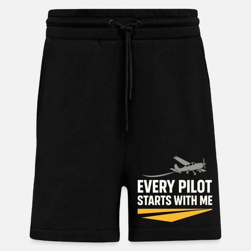 Fluglehrer Cfi Pilot Luftfahrtlehrer - Shorts - made by SPREAD - SOLID BLACK