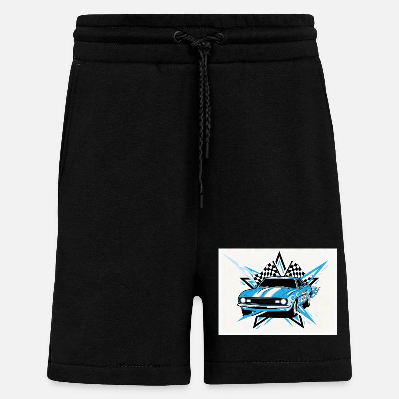 Course rétro - Short bio décontracté fabriqué en UE - SOLID BLACK