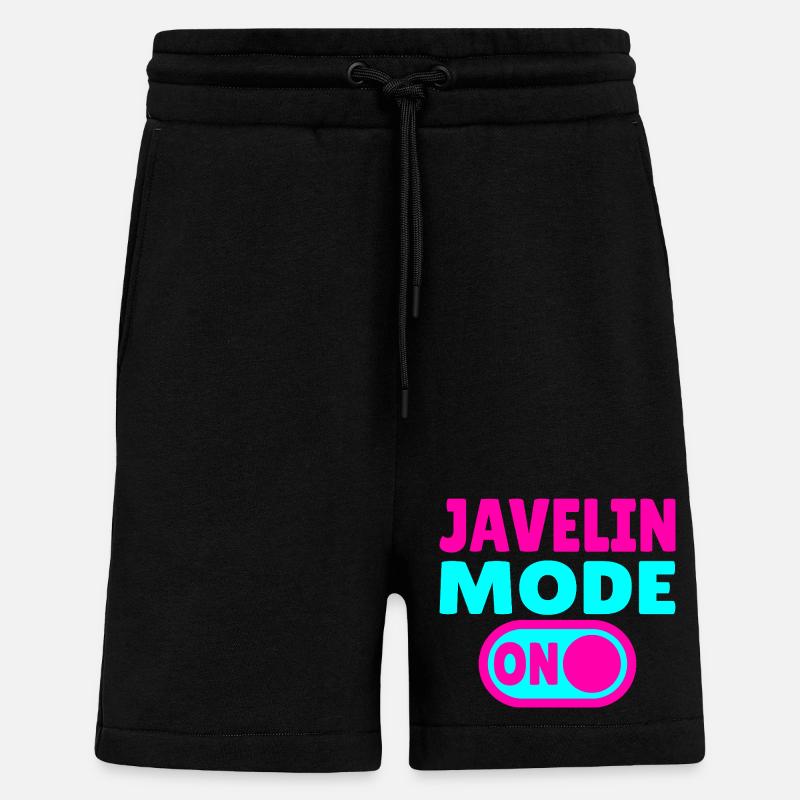 Mode Javelot ACTIVÉ - Lancer de Javelot - Short bio décontracté fabriqué en UE - SOLID BLACK