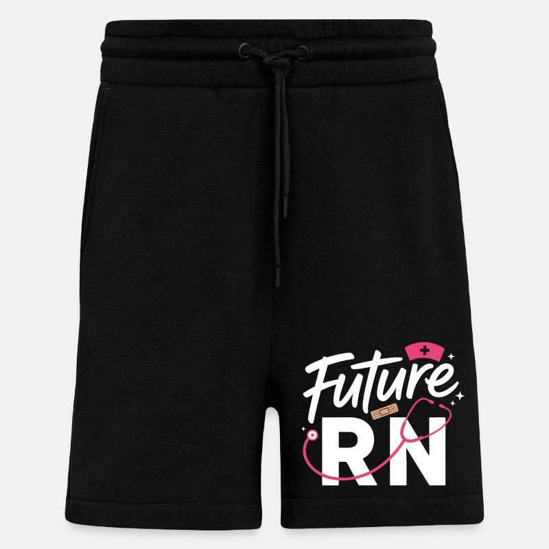 Future RN Stethoscope & Clinic - Shorts - made by SPREAD - SOLID BLACK