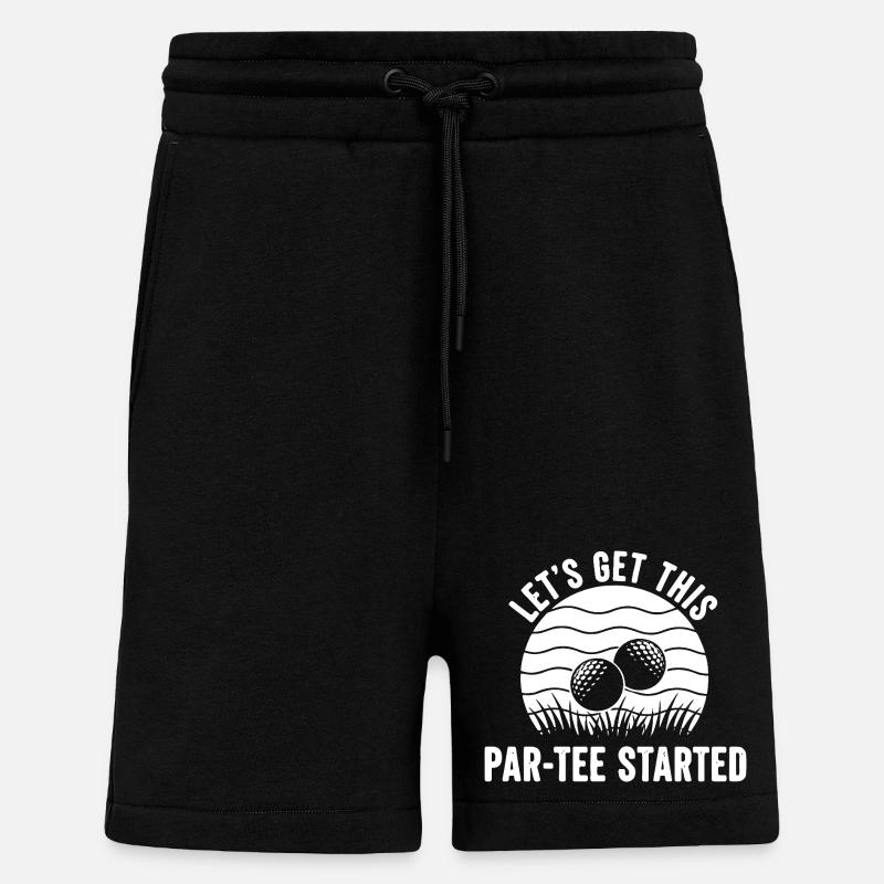 Par Tee Golf Saying - Shorts - made by SPREAD - SOLID BLACK