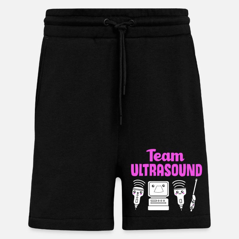 Technicien ultrasonique Technicien ultrasonore - Short bio décontracté fabriqué en UE - SOLID BLACK