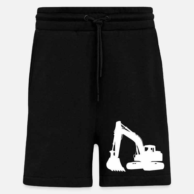 Bagger Silhouette für Baudesign - Shorts - made by SPREAD - SOLID BLACK