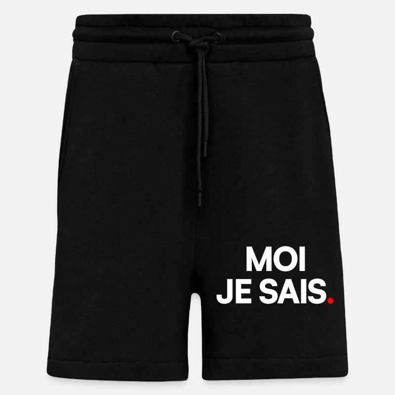 Moi je sais - Short bio décontracté fabriqué en UE - SOLID BLACK