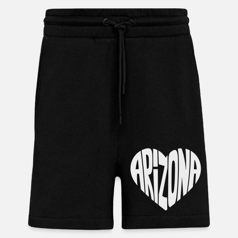 Arizona Heart Typo - Shorts - made by SPREAD - SOLID BLACK