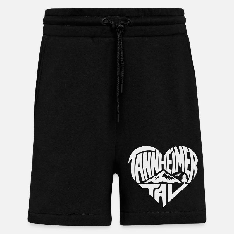 Tannheimer Tal Heart Mountain Landscape - Shorts - made by SPREAD - SOLID BLACK