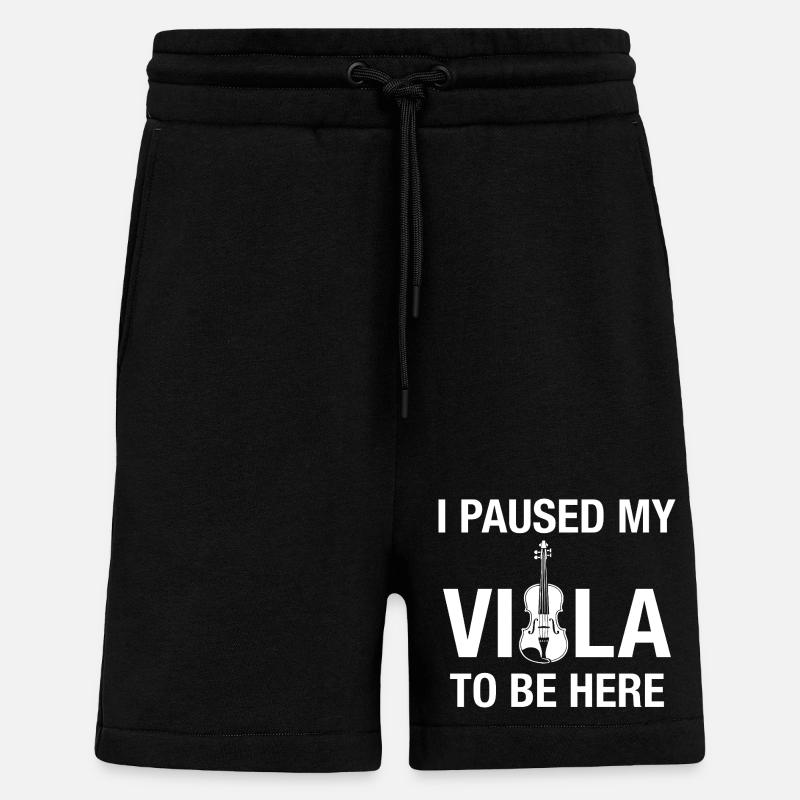 Bratsche Paused Viola Practice Musiker - Shorts - made by SPREAD - SOLID BLACK
