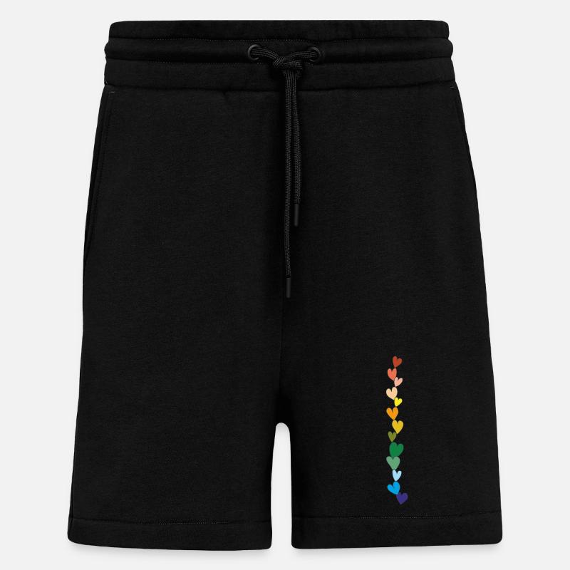 herzenkette bunt - Shorts - made by SPREAD - SOLID BLACK