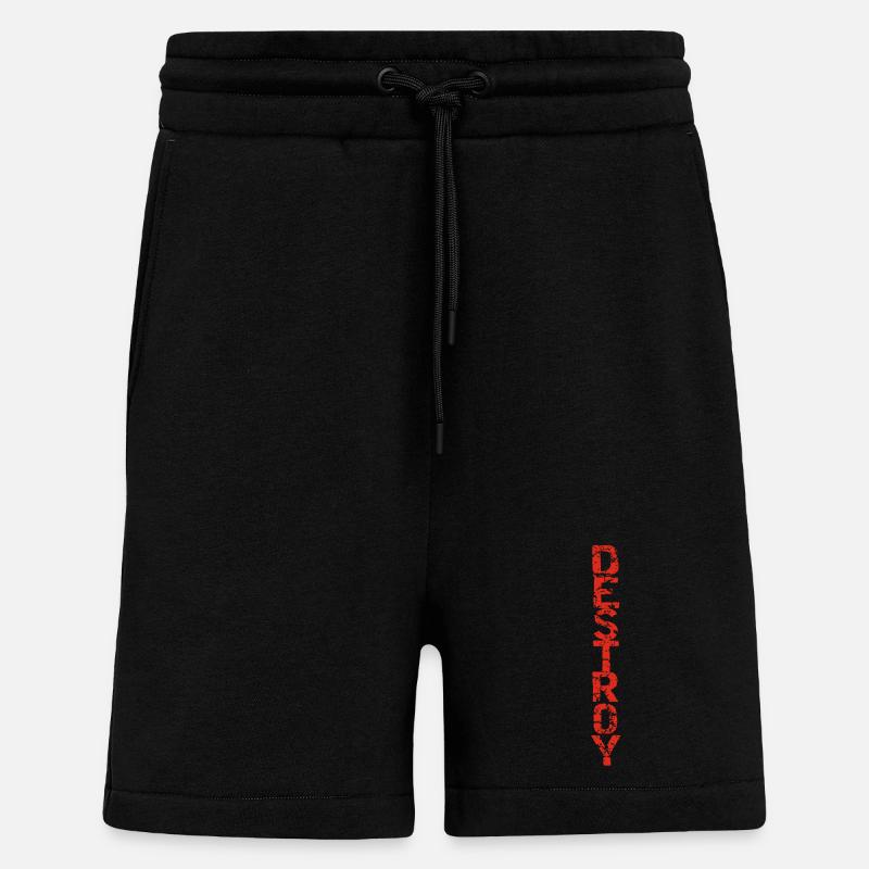 Zerstöre in Rot - Shorts - made by SPREAD - SOLID BLACK