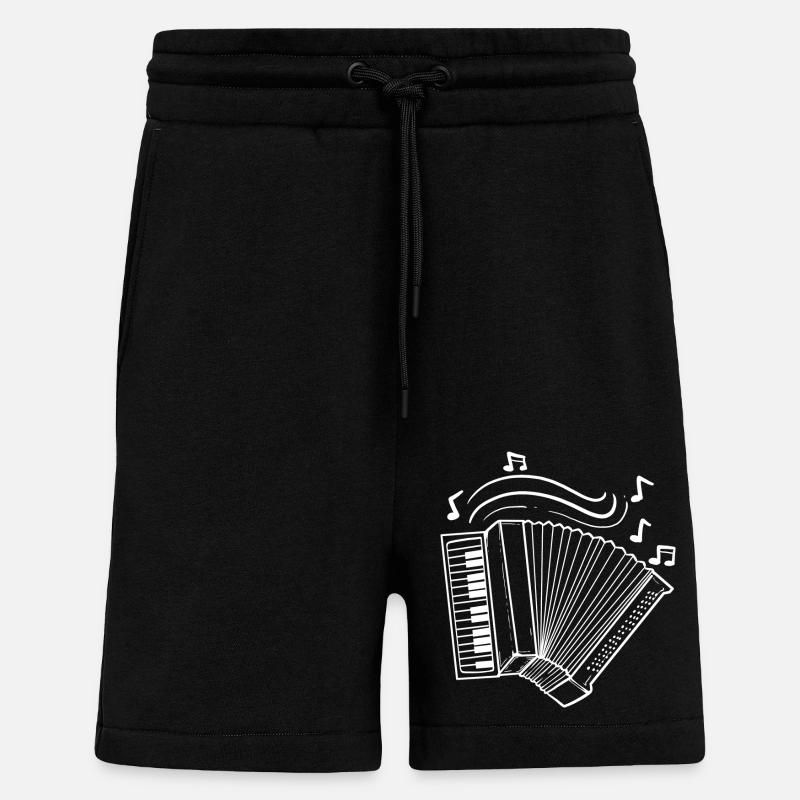 Accordéon - Short bio décontracté fabriqué en UE - SOLID BLACK