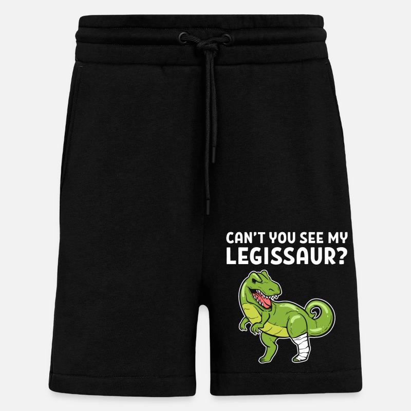 Jambe cassée - Short bio décontracté fabriqué en UE - SOLID BLACK