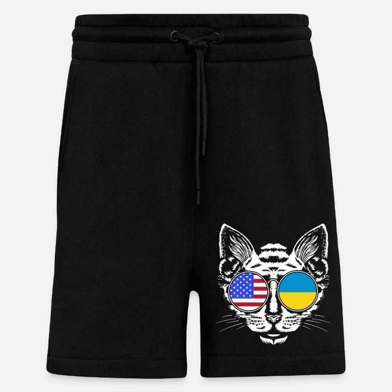 Ukraine - Short bio décontracté fabriqué en UE - SOLID BLACK