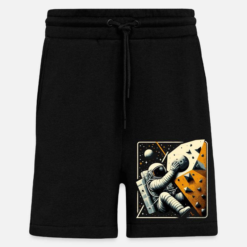 Bouldering Astronaut Spaceman Gift - Shorts - made by SPREAD - SOLID BLACK