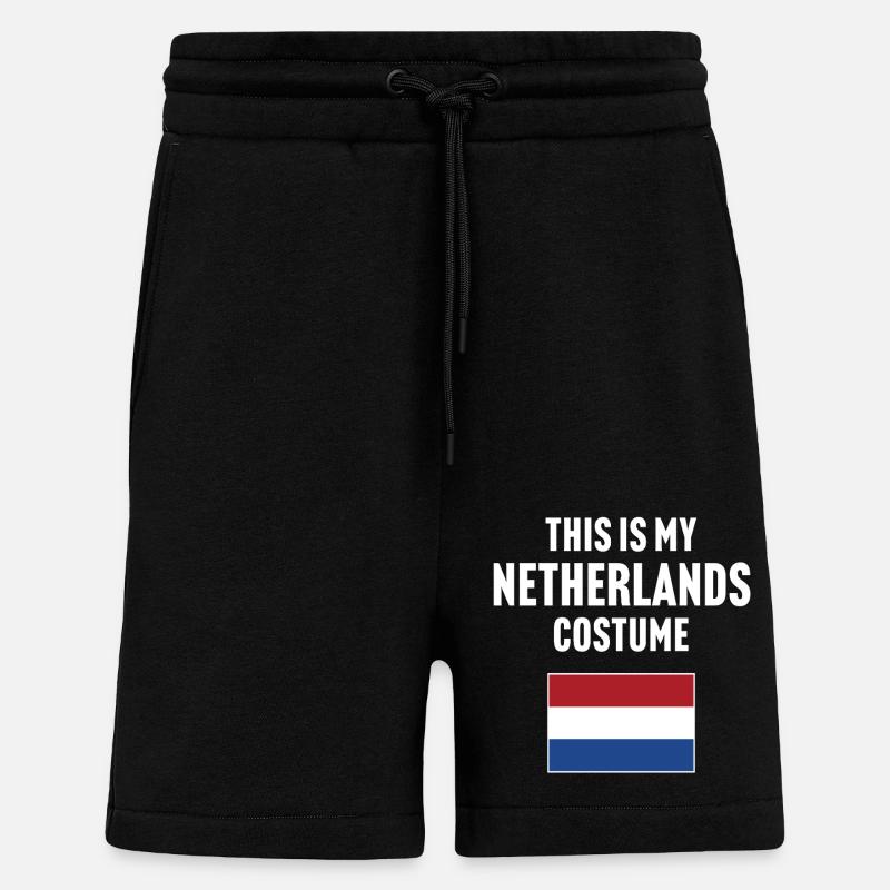 Ce costume de mes Pays-Bas - Short bio décontracté fabriqué en UE - SOLID BLACK
