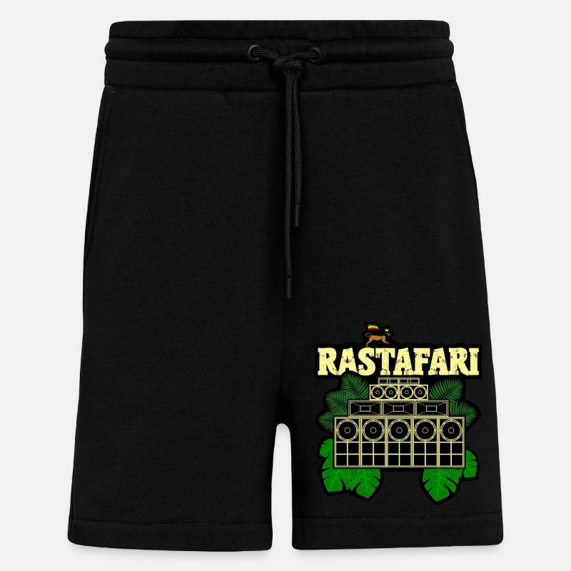 Rastafari Soundsystem - Shorts - made by SPREAD - SOLID BLACK