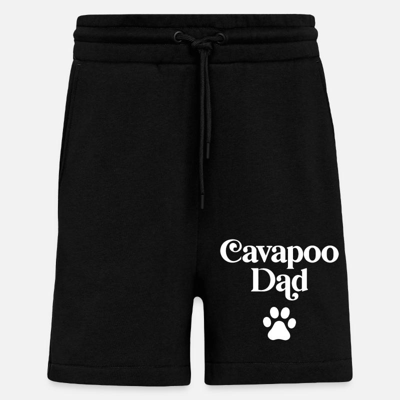 Papa Cavapoo - Short bio décontracté fabriqué en UE - SOLID BLACK