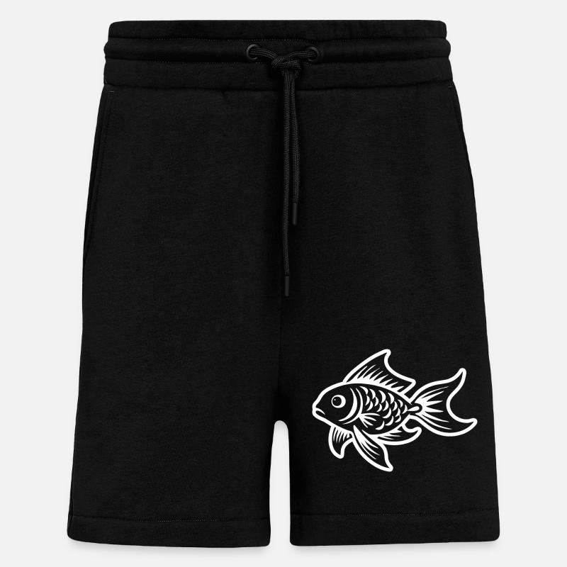 Poisson - Short bio décontracté fabriqué en UE - SOLID BLACK