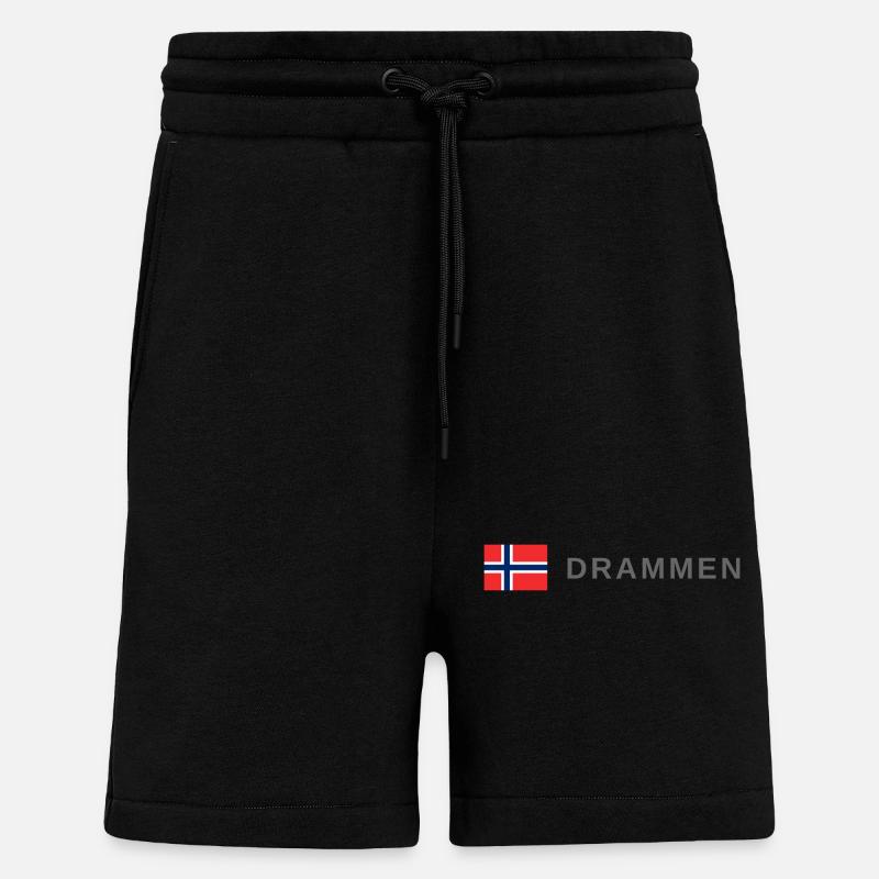 Drammen Norway - Shorts - made by SPREAD - SOLID BLACK