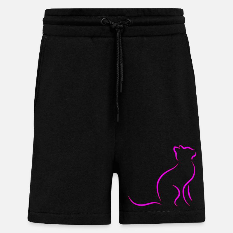 cat - Shorts - made by SPREAD - SOLID BLACK