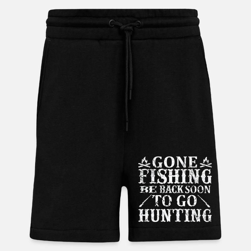 Motif de pêcheur - Short bio décontracté fabriqué en UE - SOLID BLACK