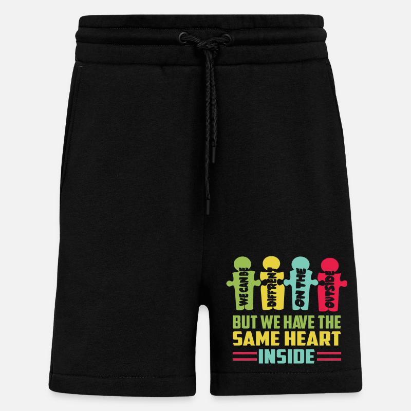 Everyone has the same heart - Shorts - made by SPREAD - SOLID BLACK