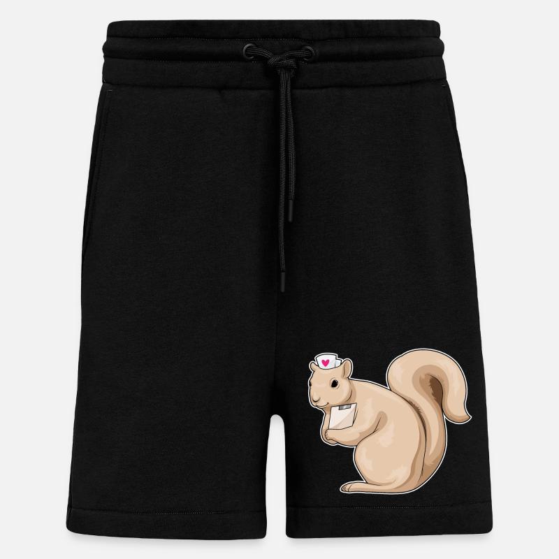Cœur d’écureuil nourrice - Short bio décontracté fabriqué en UE - SOLID BLACK