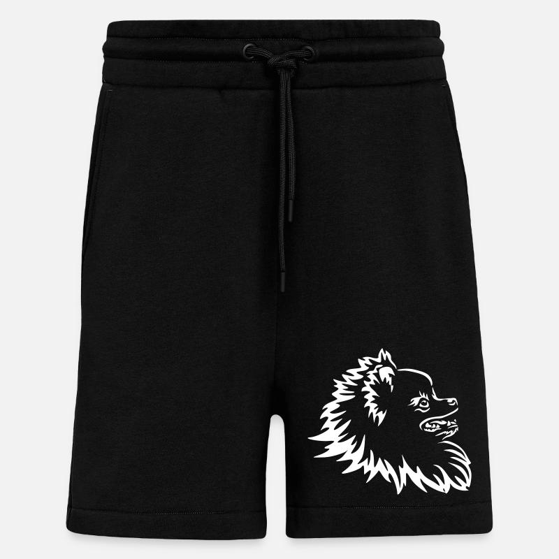 Zwergspitz Kopf "Black Edition" - Shorts - made by SPREAD - SOLID BLACK