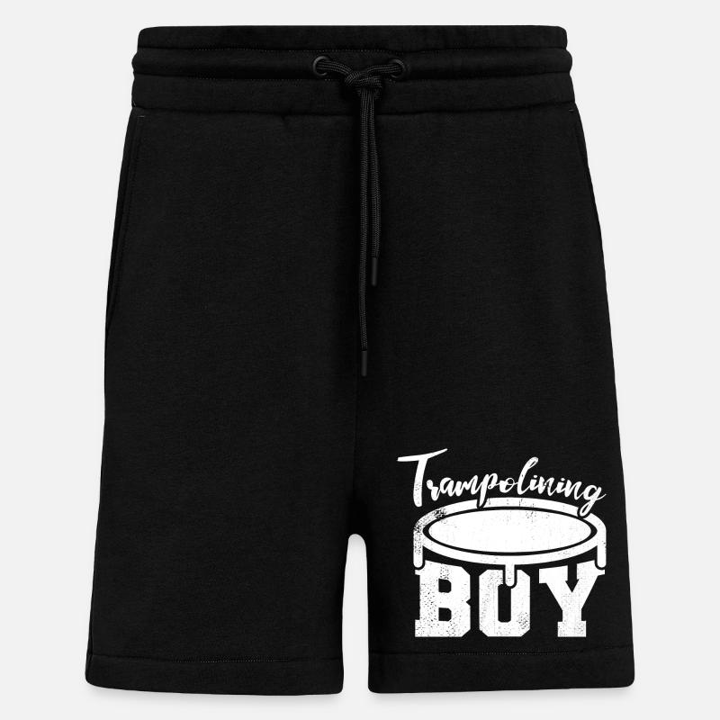 Trampoline Jumper Garçon - Short bio décontracté fabriqué en UE - SOLID BLACK