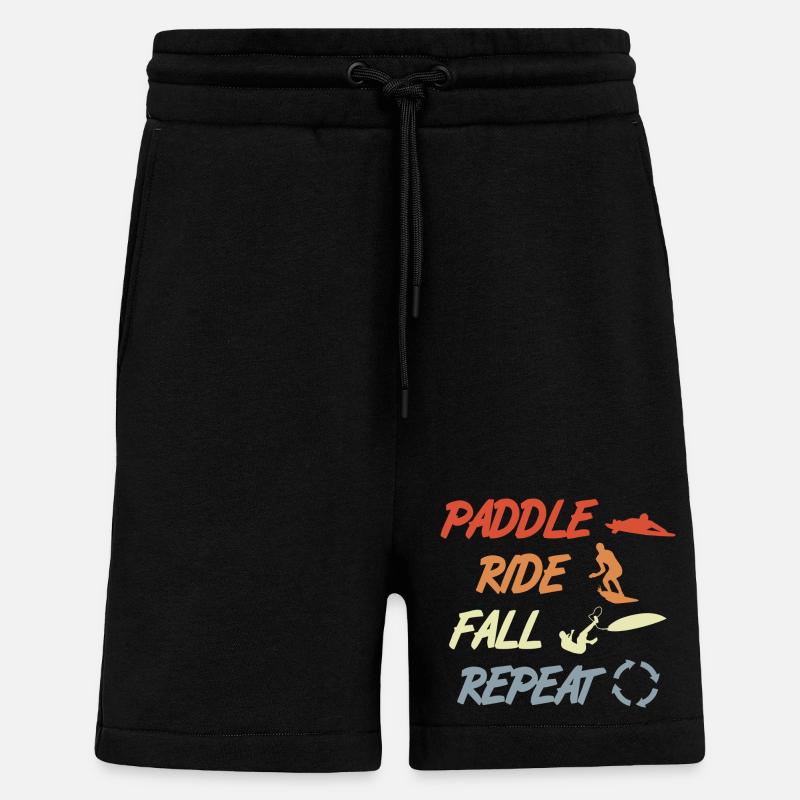 Paddle Surf Répétition - Short bio décontracté fabriqué en UE - SOLID BLACK