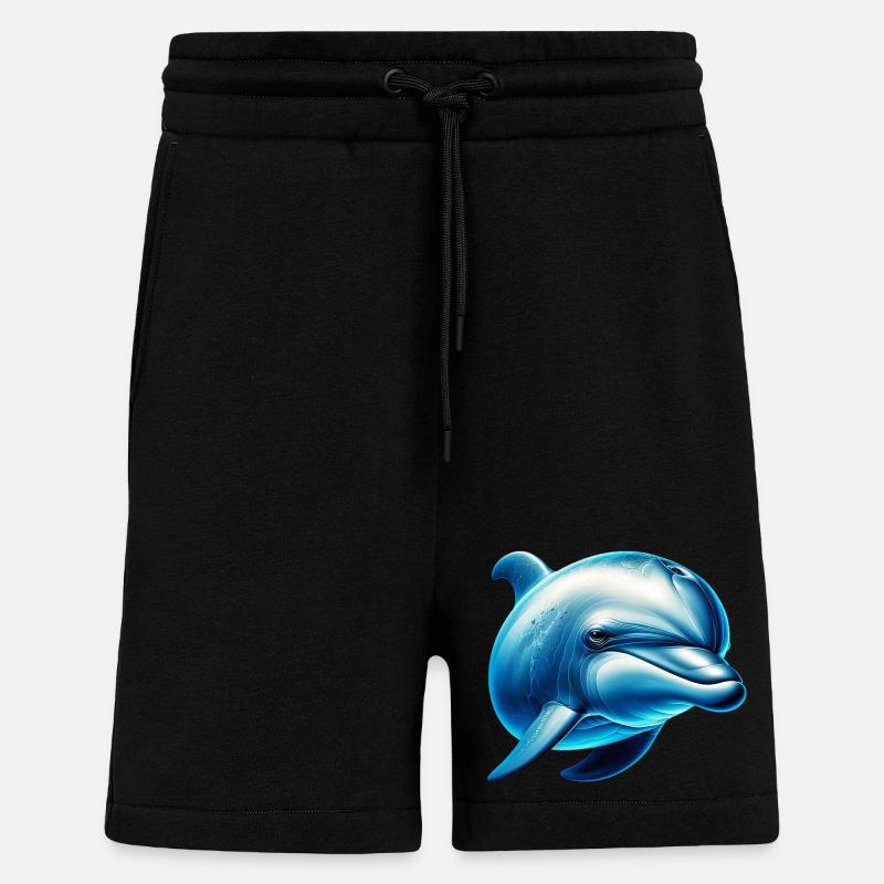 Dauphin - Short bio décontracté fabriqué en UE - SOLID BLACK