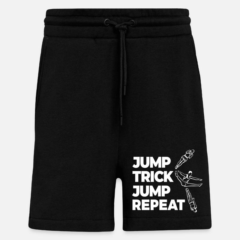 Saut Trick Saut Répétition - Short bio décontracté fabriqué en UE - SOLID BLACK