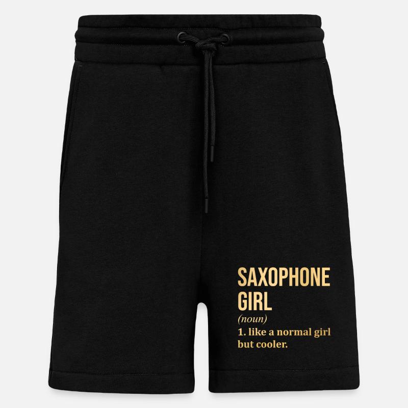 saxophone - Short bio décontracté fabriqué en UE - SOLID BLACK