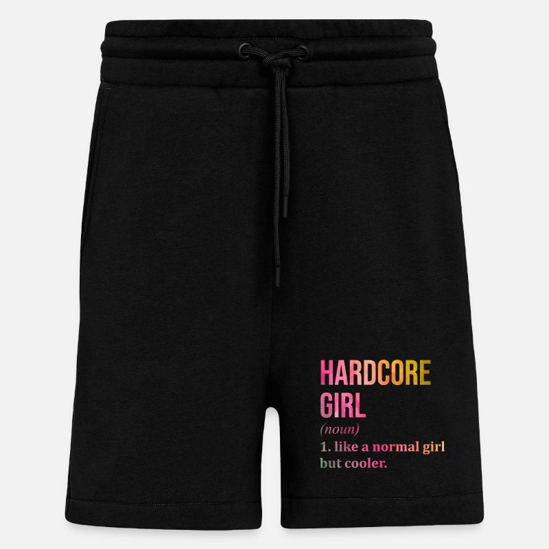 Hardcore - Short bio décontracté fabriqué en UE - SOLID BLACK