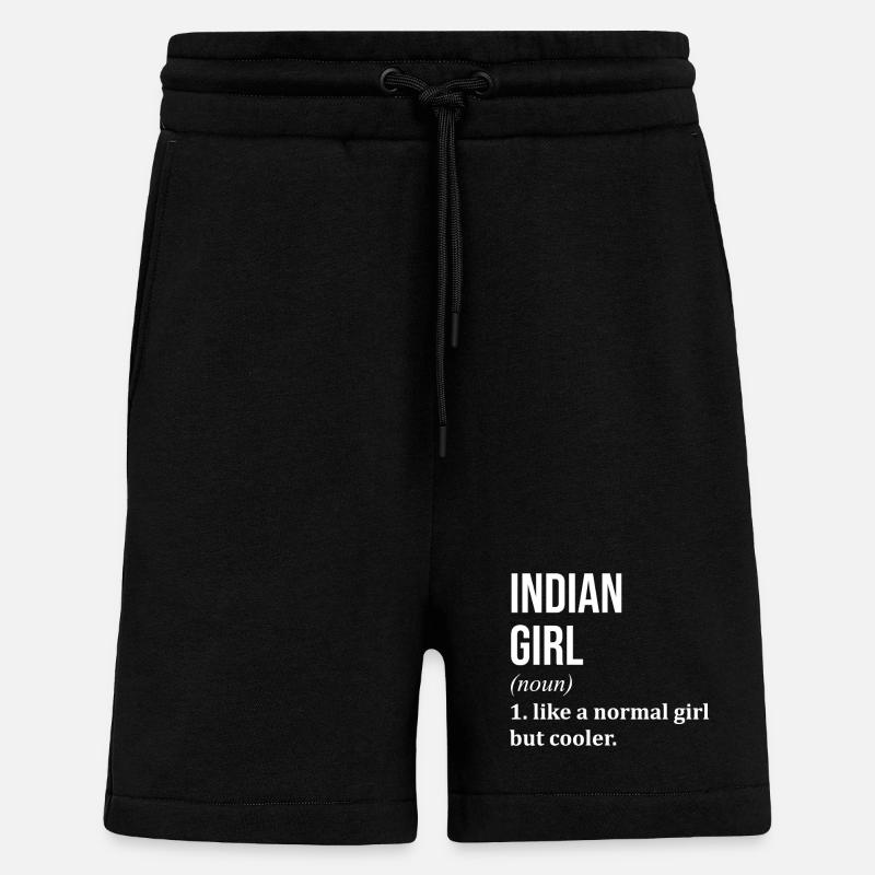 Inde - Short bio décontracté fabriqué en UE - SOLID BLACK