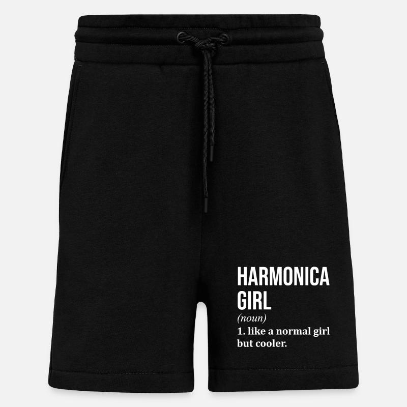 Harmonica - Shorts - made by SPREAD - SOLID BLACK