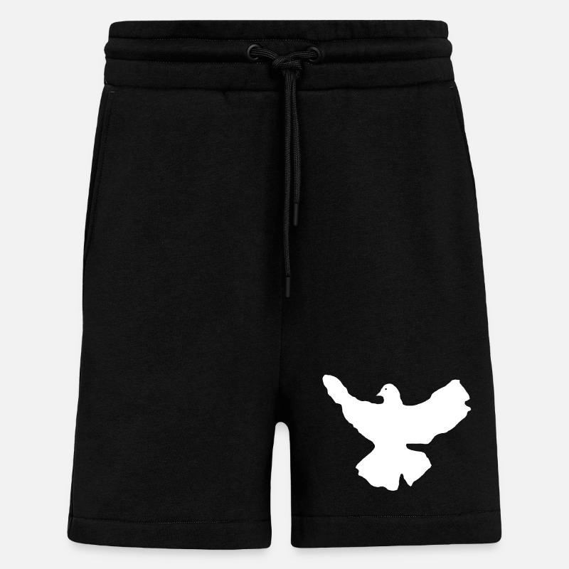 Weiße Friedenstaube - Shorts - made by SPREAD - SOLID BLACK
