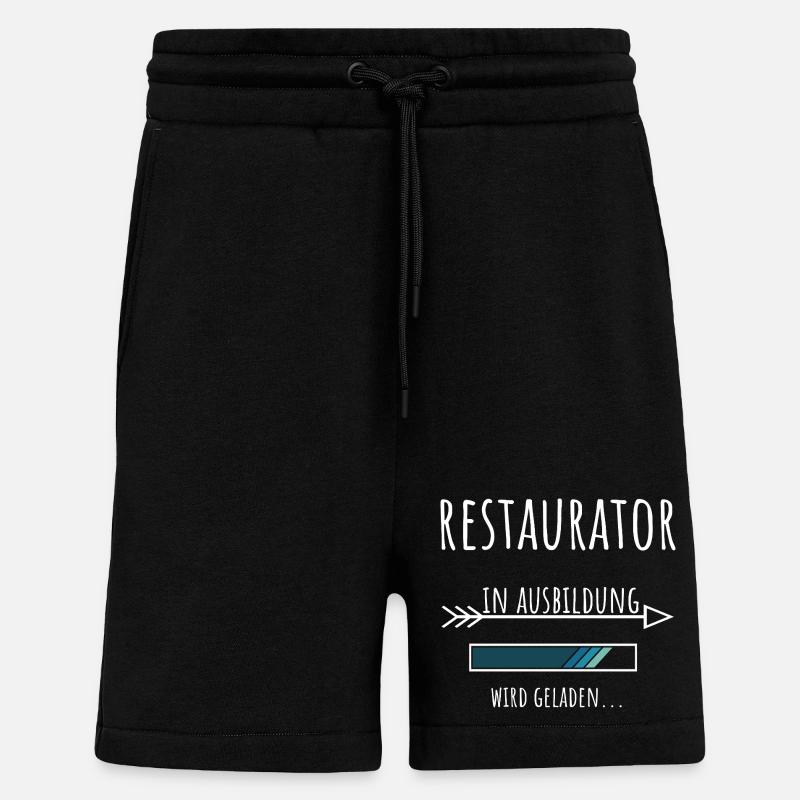 Restaurator Ausbildung Beruf Geschenk - Shorts - made by SPREAD - SOLID BLACK