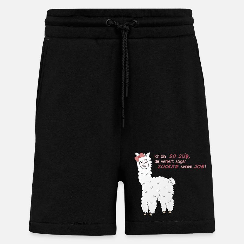 Süßes Alpaka - Shorts - made by SPREAD - SOLID BLACK