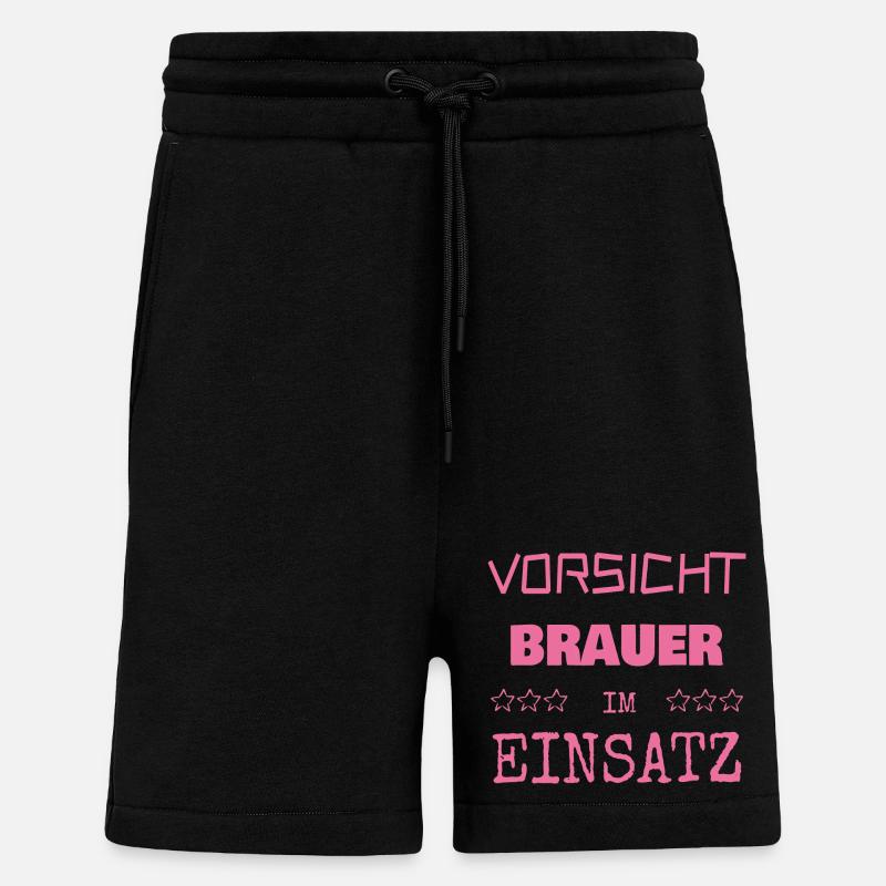 Brasseur comme vocation - Short bio décontracté fabriqué en UE - SOLID BLACK