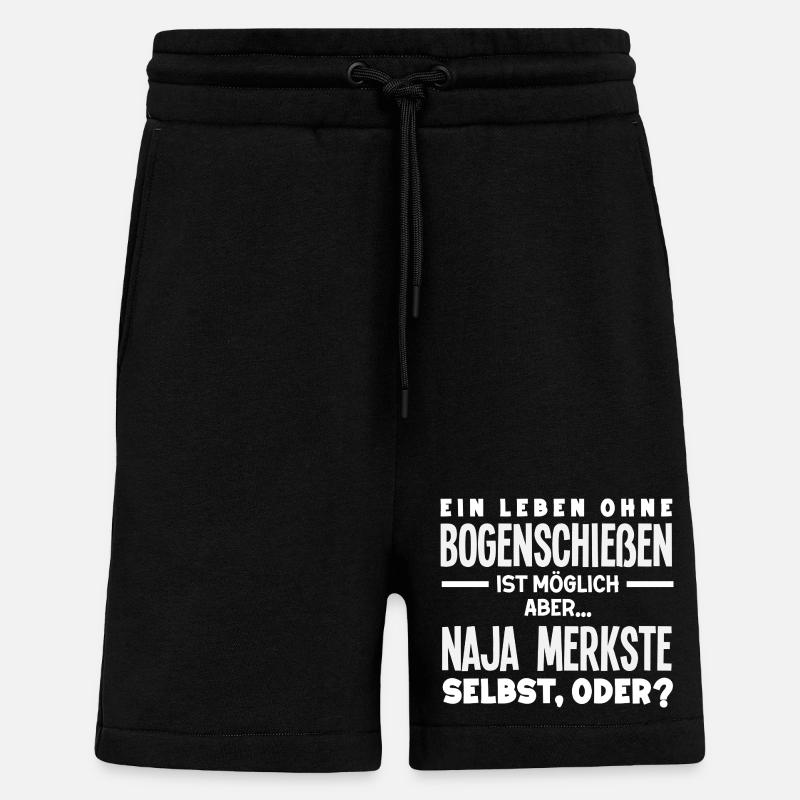 Ich gehe Bogenschießen - Shorts - made by SPREAD - SOLID BLACK