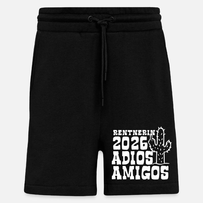 Adios Amigos Pensioner 2026 - Retirement - Pension - Shorts - made by SPREAD - SOLID BLACK