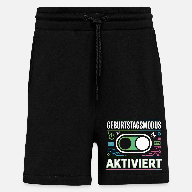 Mode anniversaire activé - Short bio décontracté fabriqué en UE - SOLID BLACK