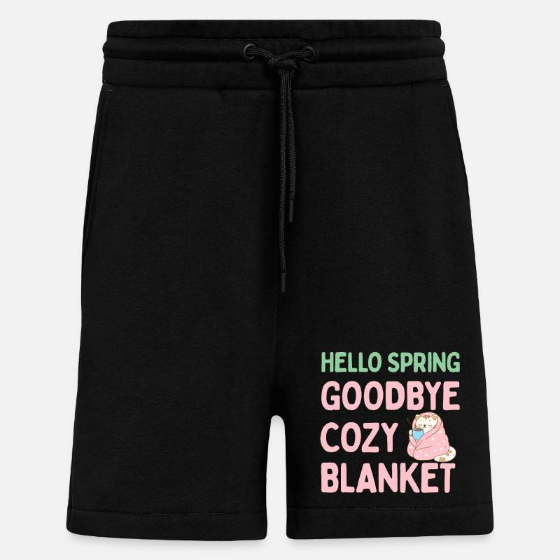 Hello spring, goodbye warm blanket - Shorts - made by SPREAD - SOLID BLACK